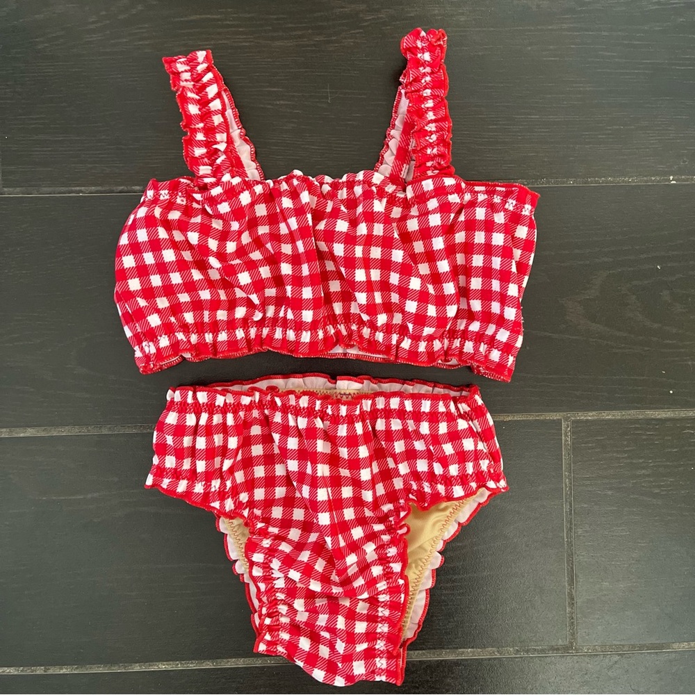 Old Navy Red Gingham Kids Bikini